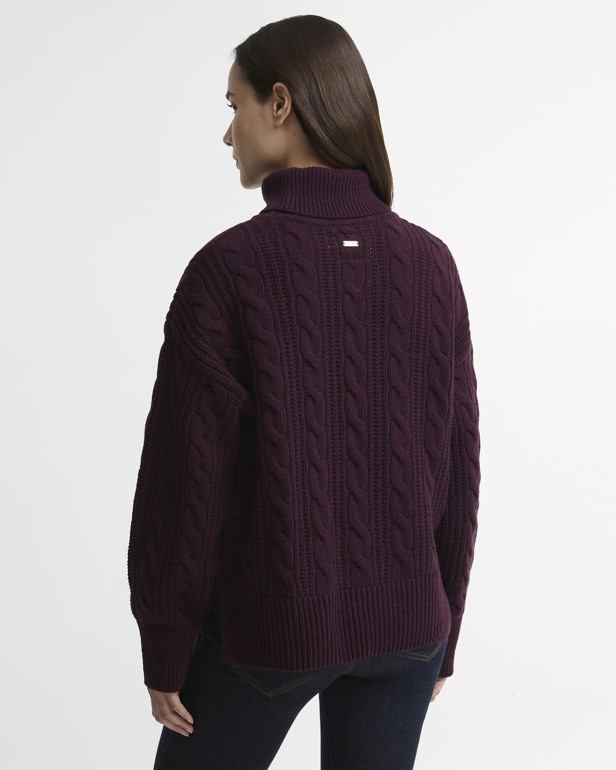 Agatha Wool Cable Knit Rollneck Jumper - Fig