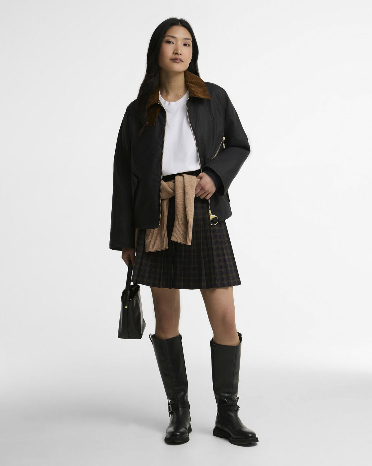 Arlene Waxed Jacket - Navy/Ancient