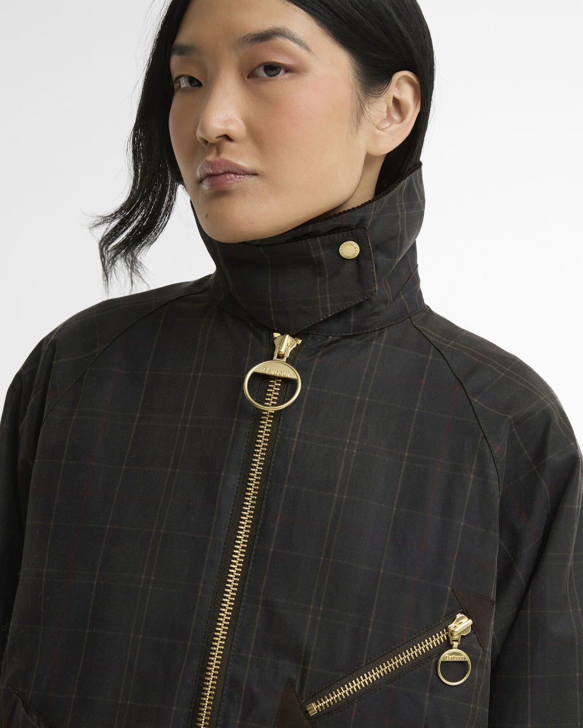 Arlene Checked Waxed Jacket - Classic/Shadow classic