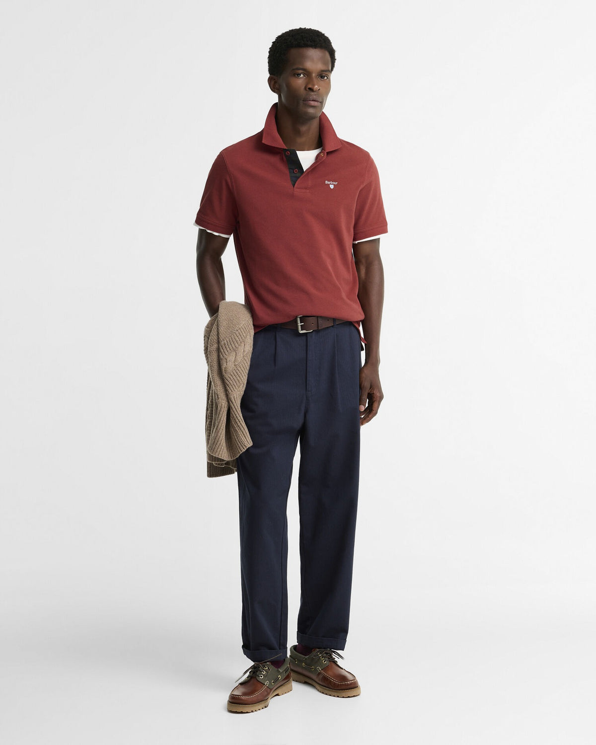 Tartan Pique Polo Shirt - Russet