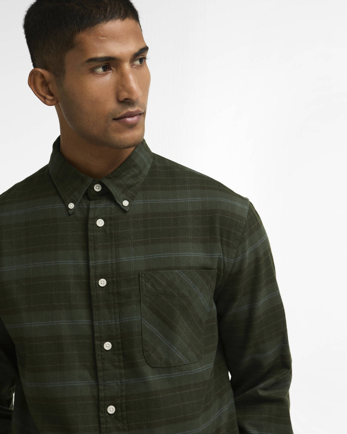 Mineral Tartan Authentic-Fit Long-Sleeved Shirt - Pine Glen