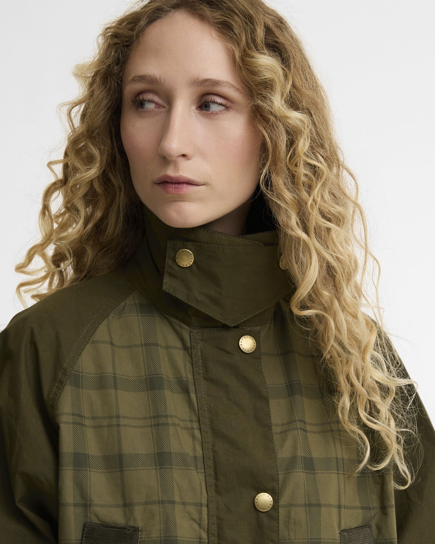 Modern Tartan Beadnell Casual Jacket - Dusky Green Tartan/Highland Olive