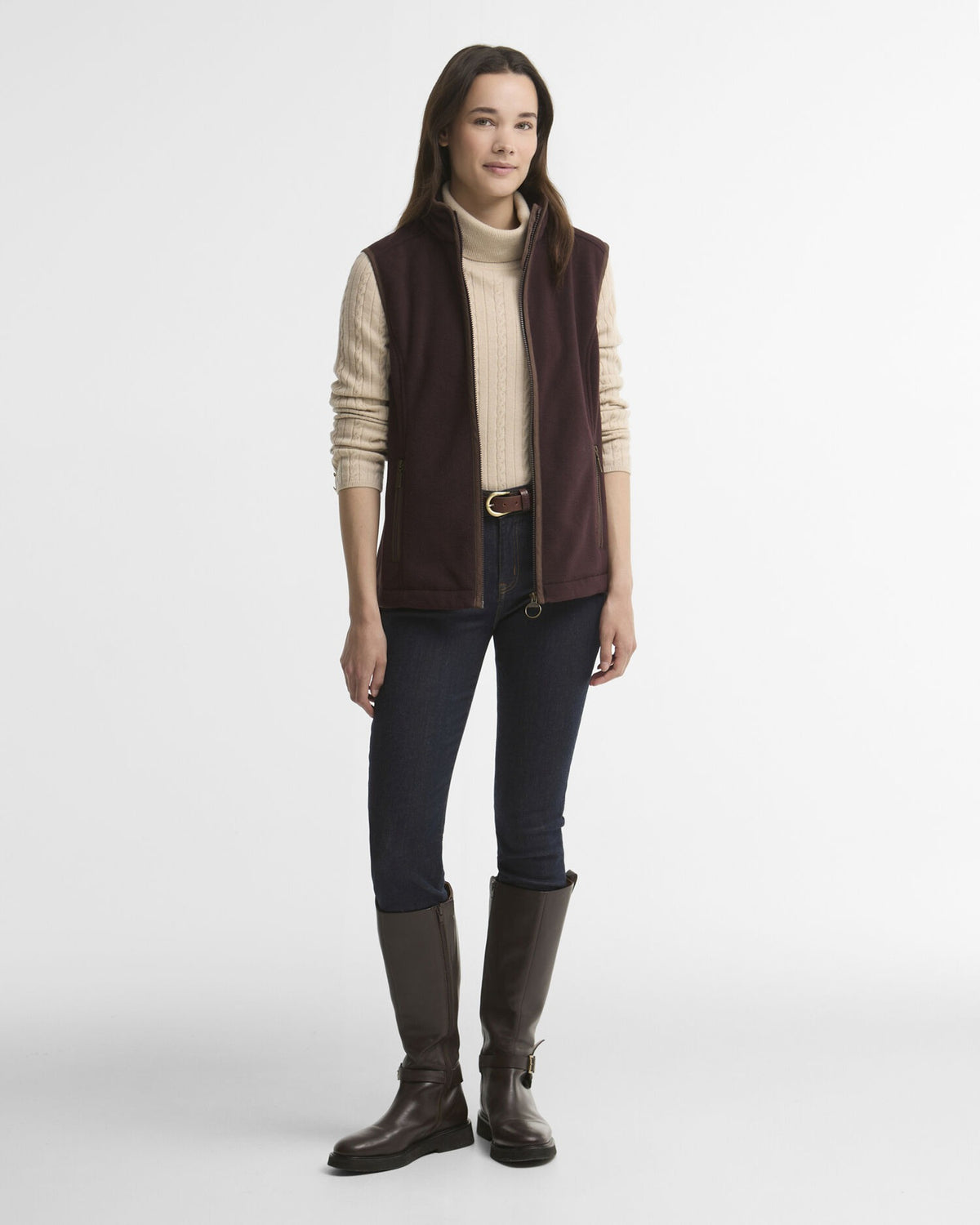 Country Colton Fleece Gilet - Fig