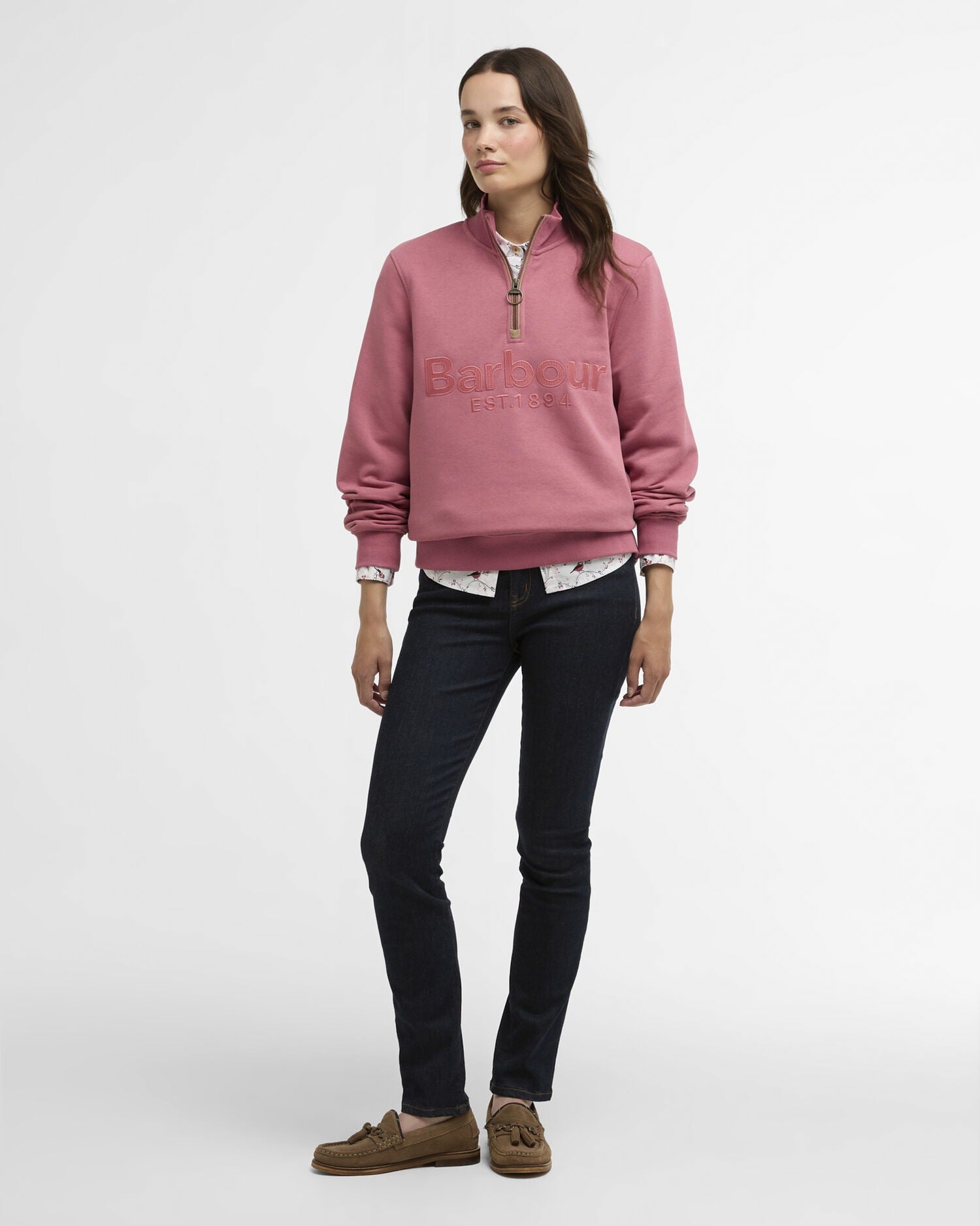 Cynthia Quarter-Zip Jumper - Wildberry