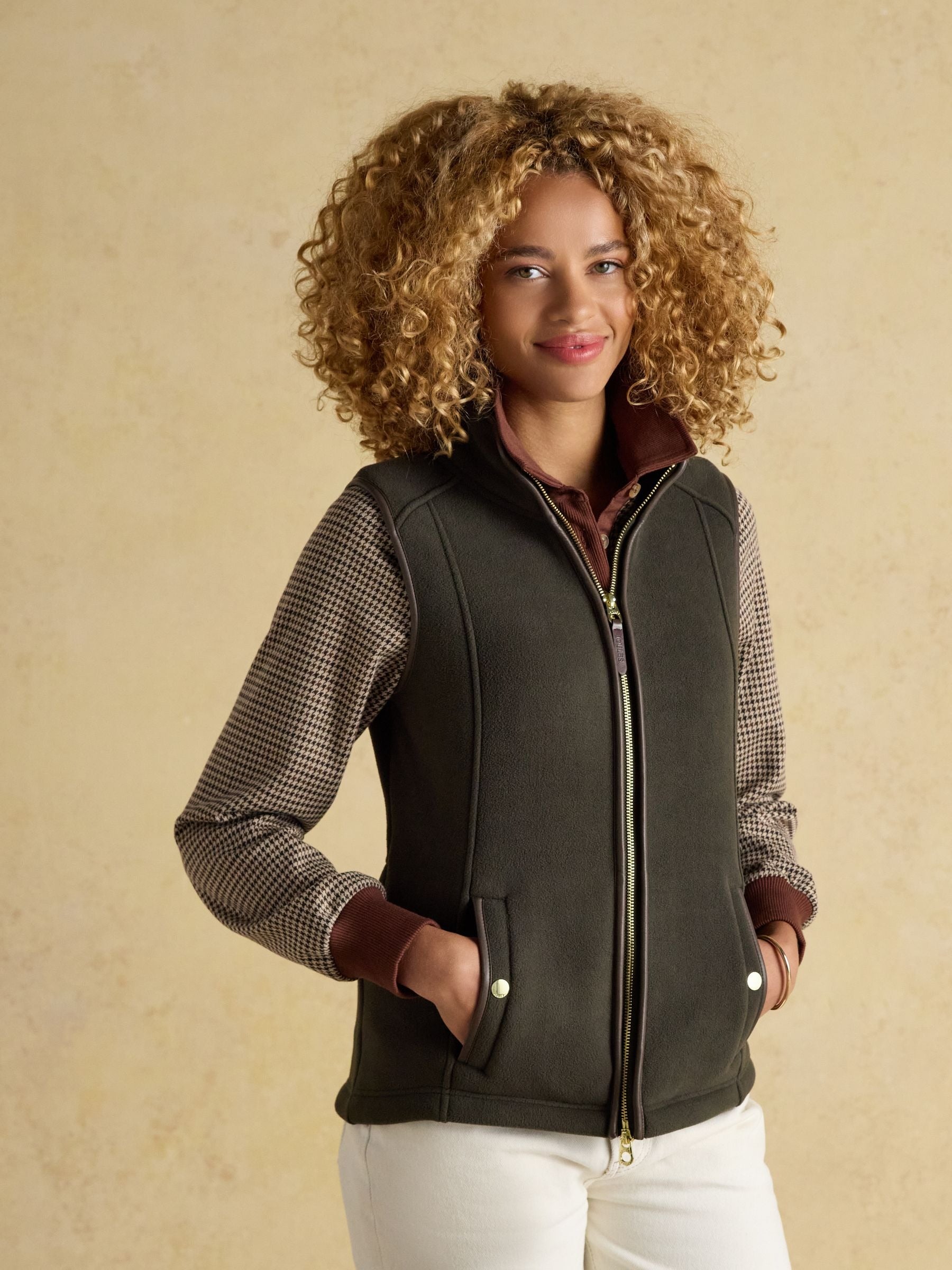 Heritage Khaki Green Regular Fleece Gilet