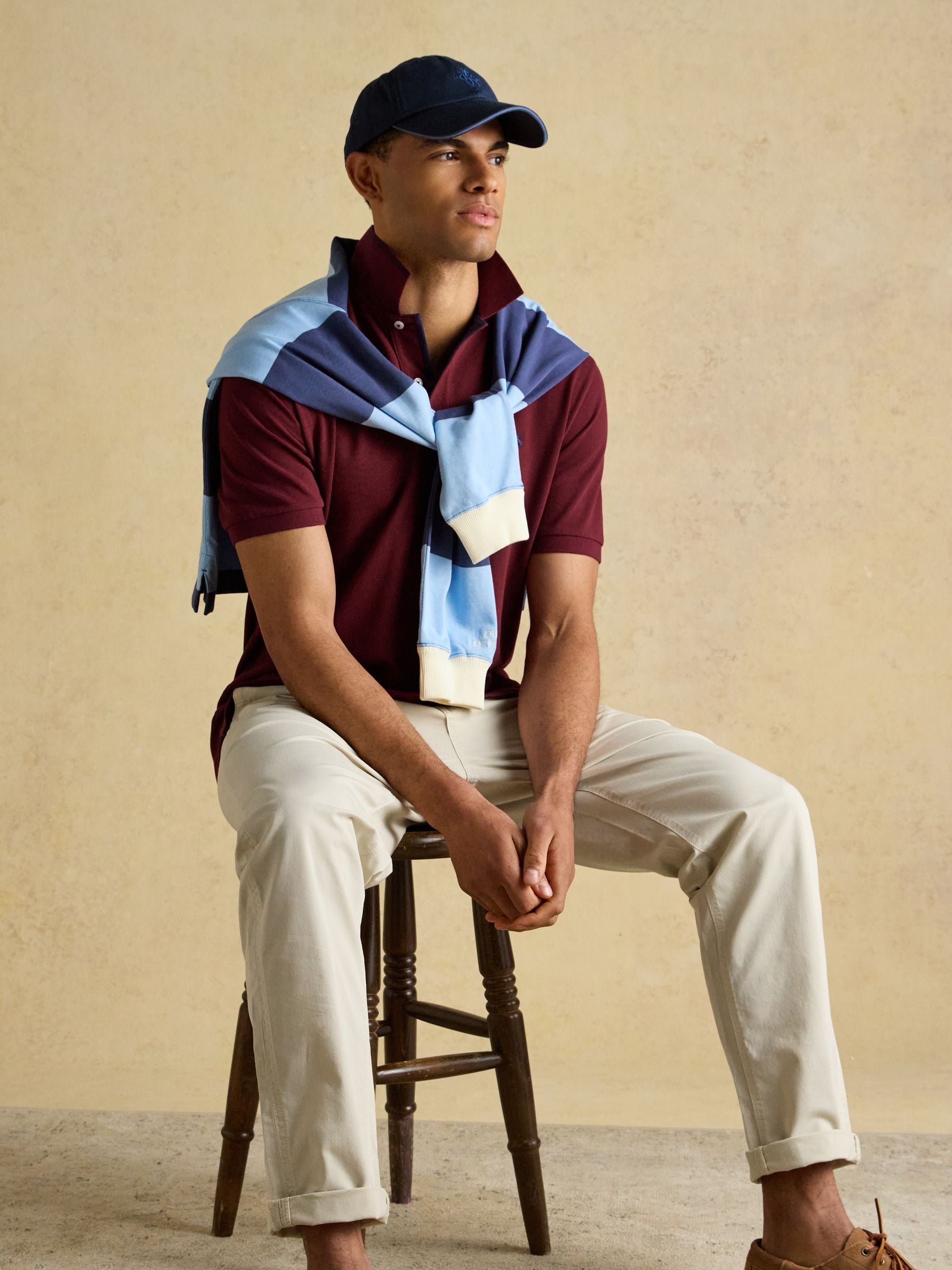 Woody Burgundy Cotton Pique Polo Shirt