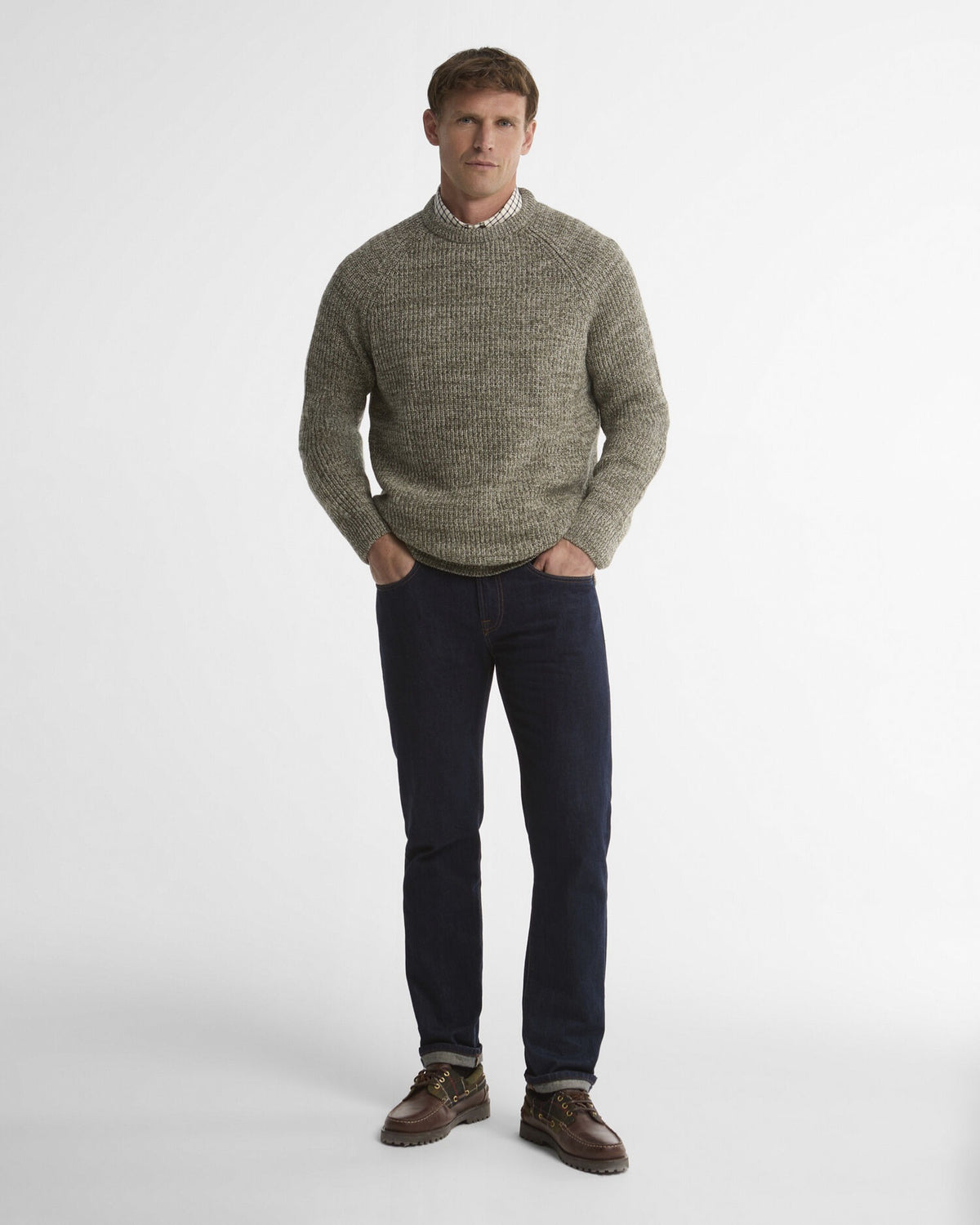 Horseford Crew Neck Jumper - Shadow Green
