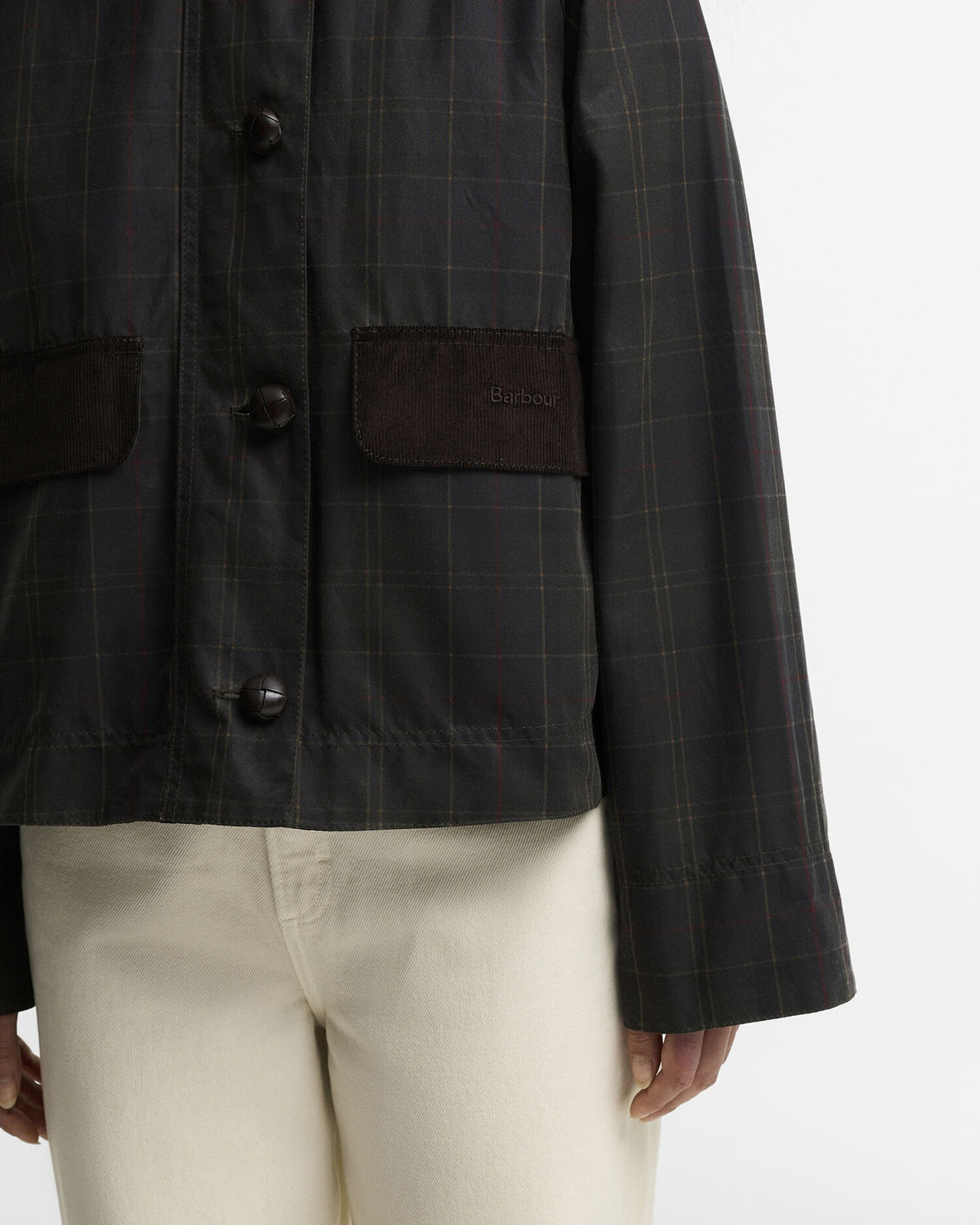 Adina Checked Waxed Jacket - Classic Tartan