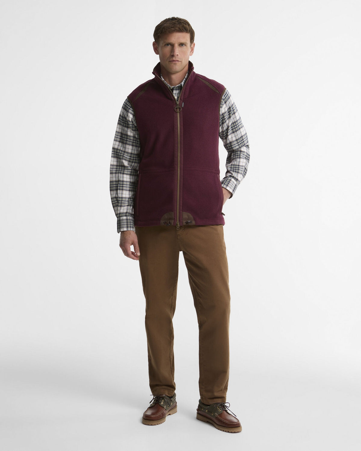 Langdale Fleece Gilet - Dark Bordeaux