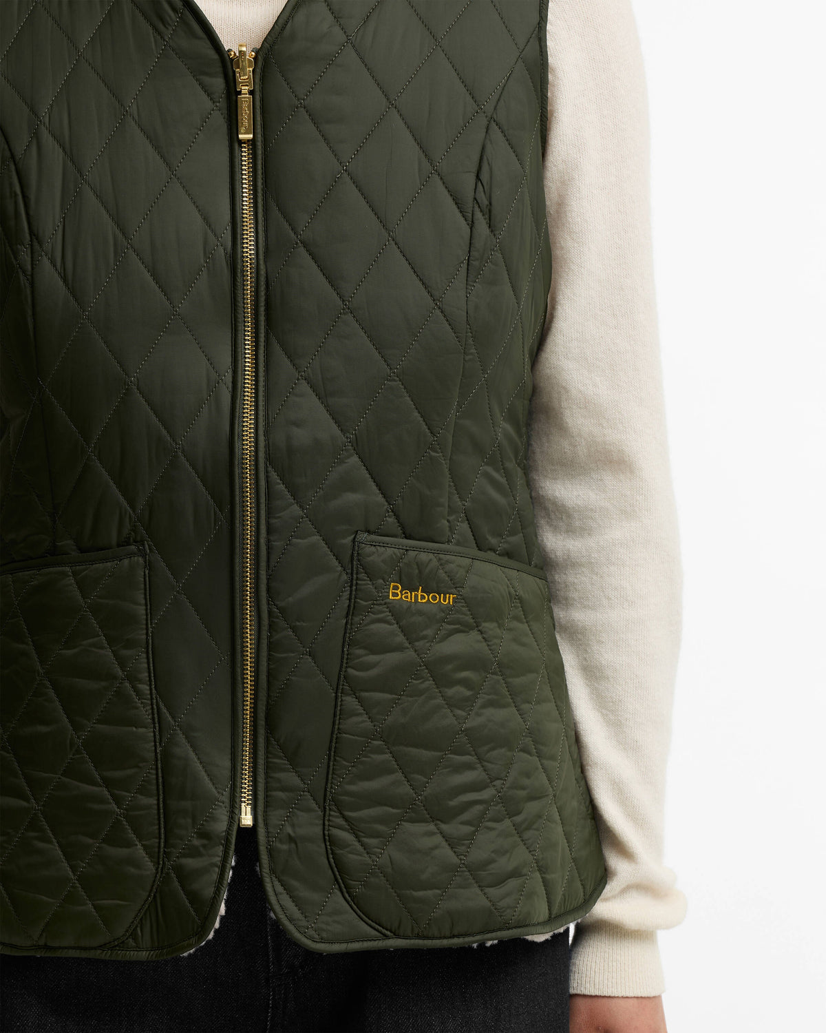 Markenfield Liner - Olive/Natural
