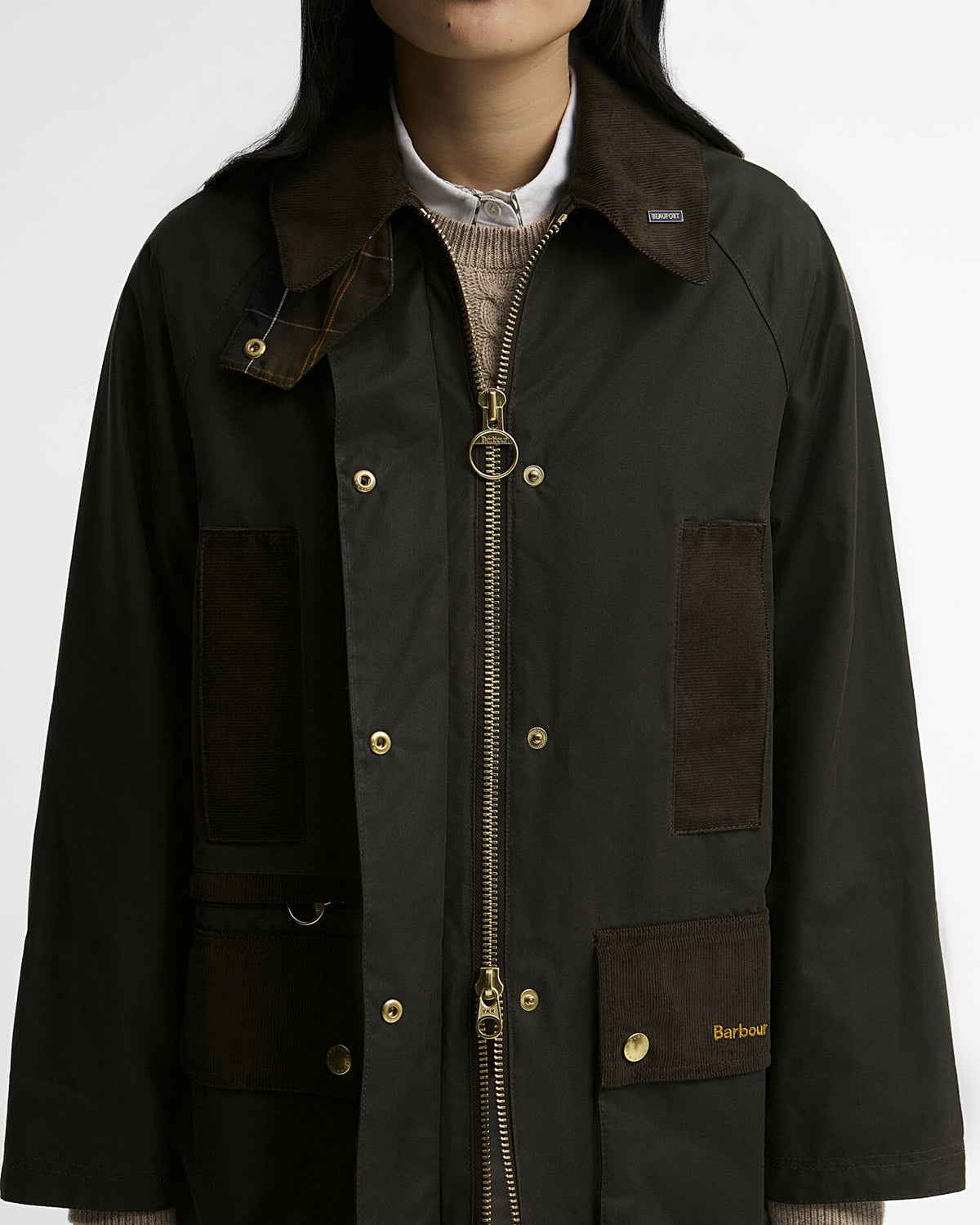 Icons Modern Beaufort Waxed Jacket - Olive/Classic
