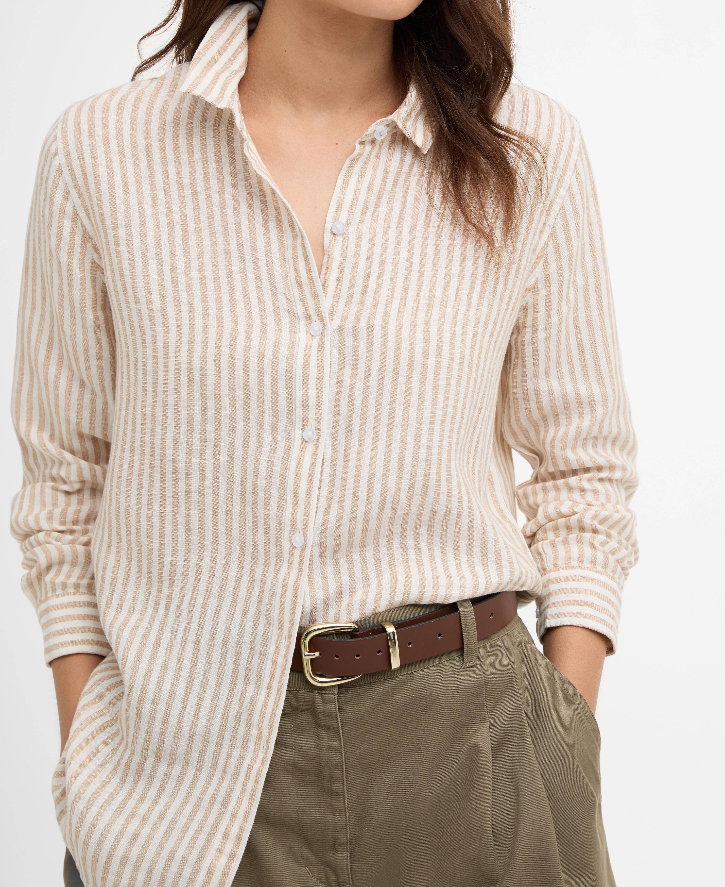 Marine Relaxed Long-Sleeved Shirt - Hessian Stripe