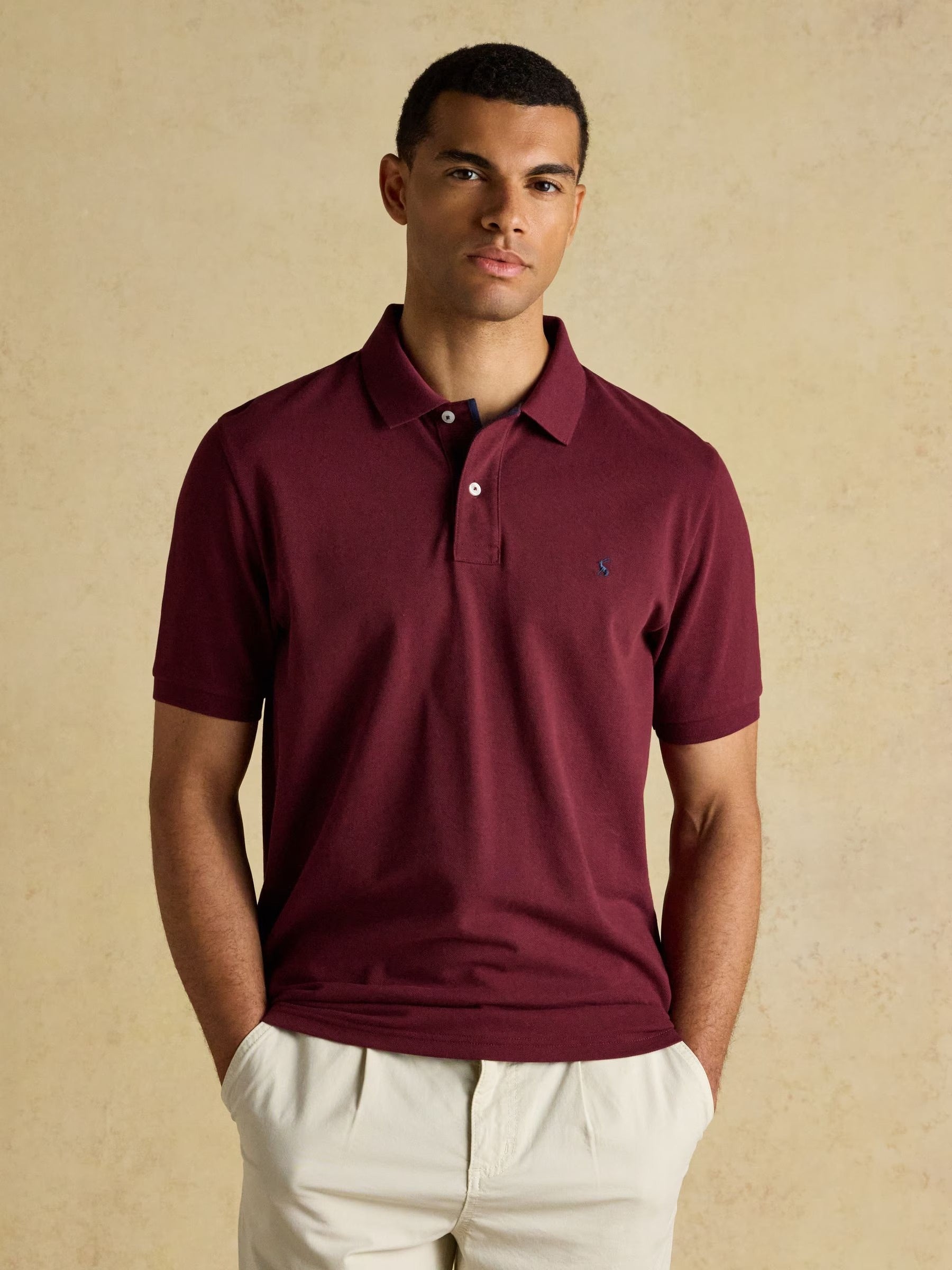 Woody Burgundy Cotton Pique Polo Shirt