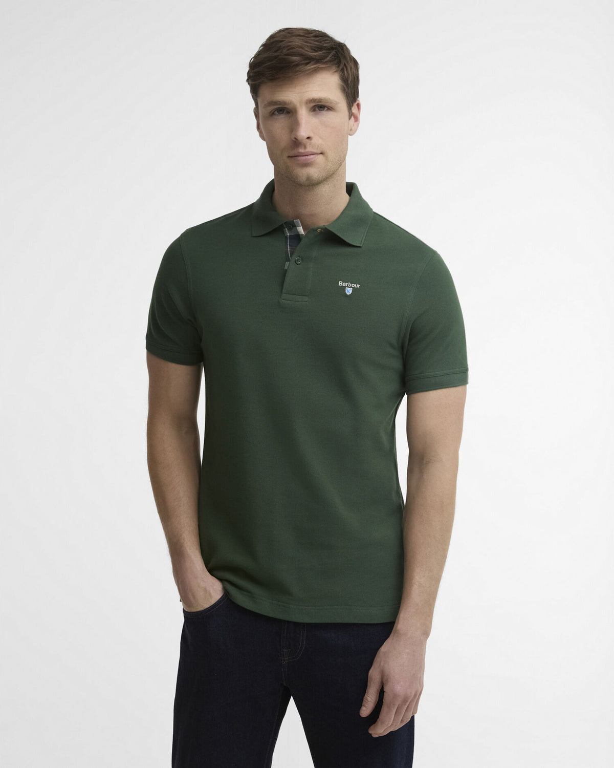 Tartan Pique Polo Shirt - Sycamore