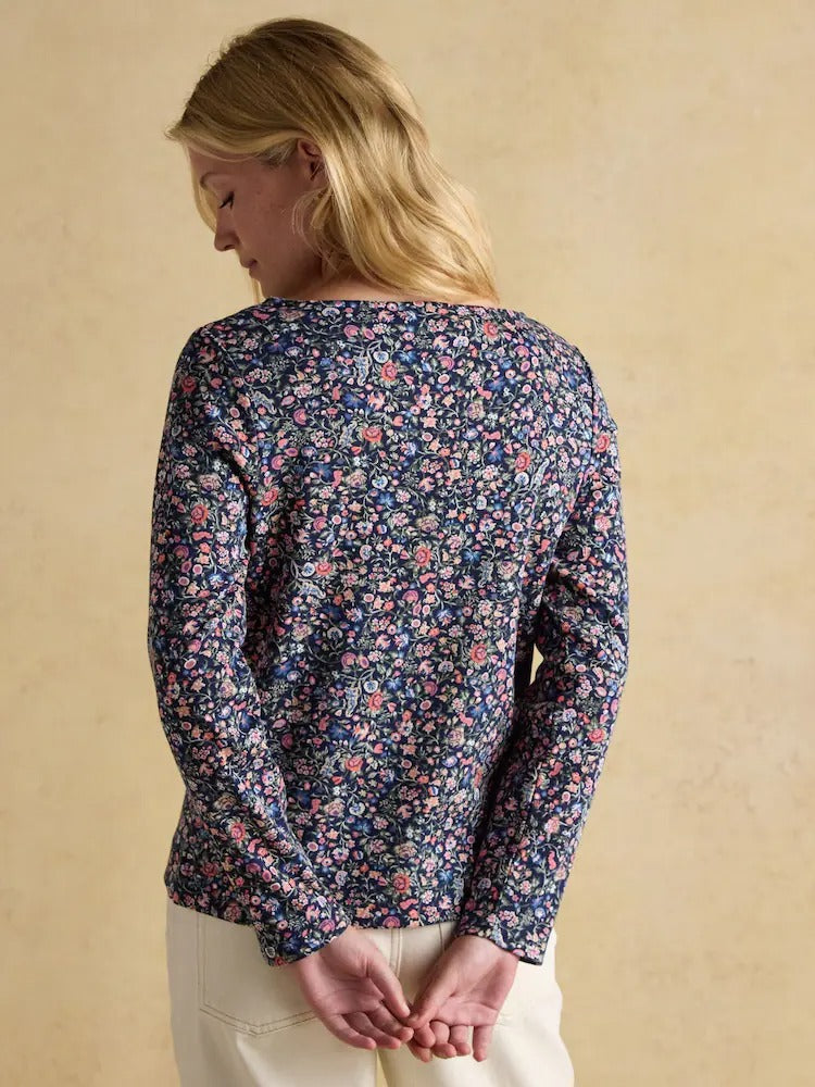 Harbour Multi Boat Neck Printed Top