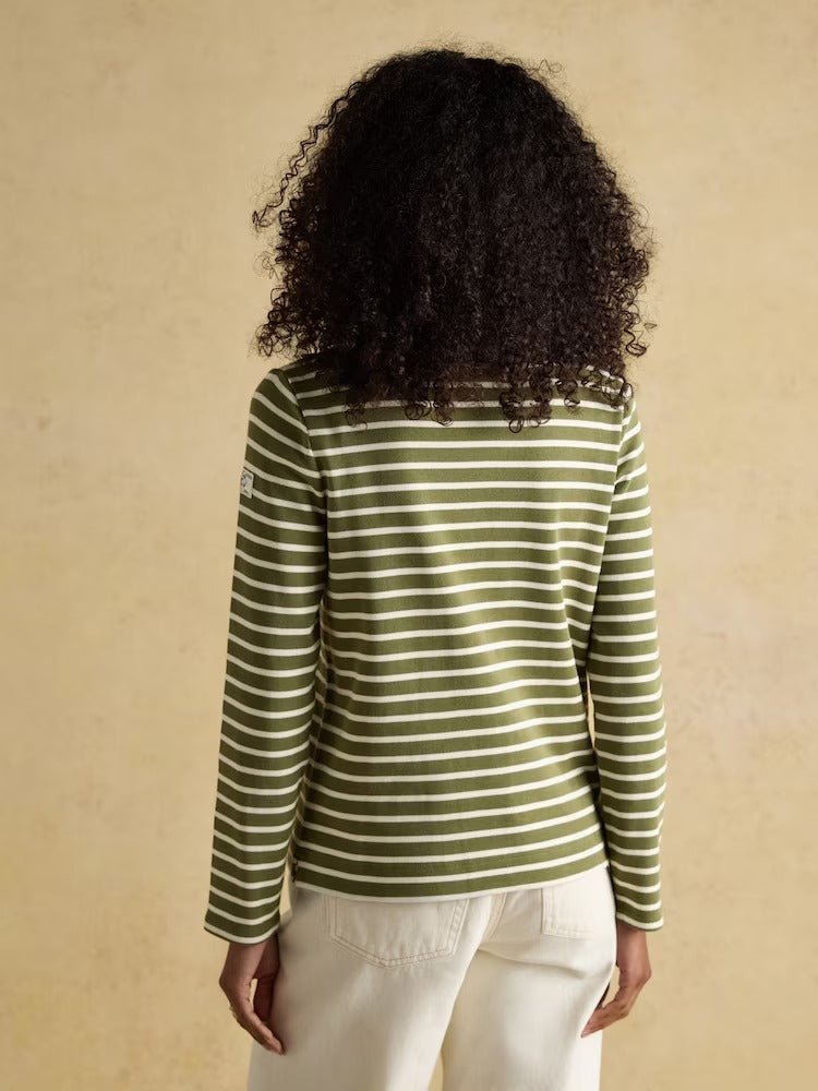 Harbour Green Boat Neck Breton Top