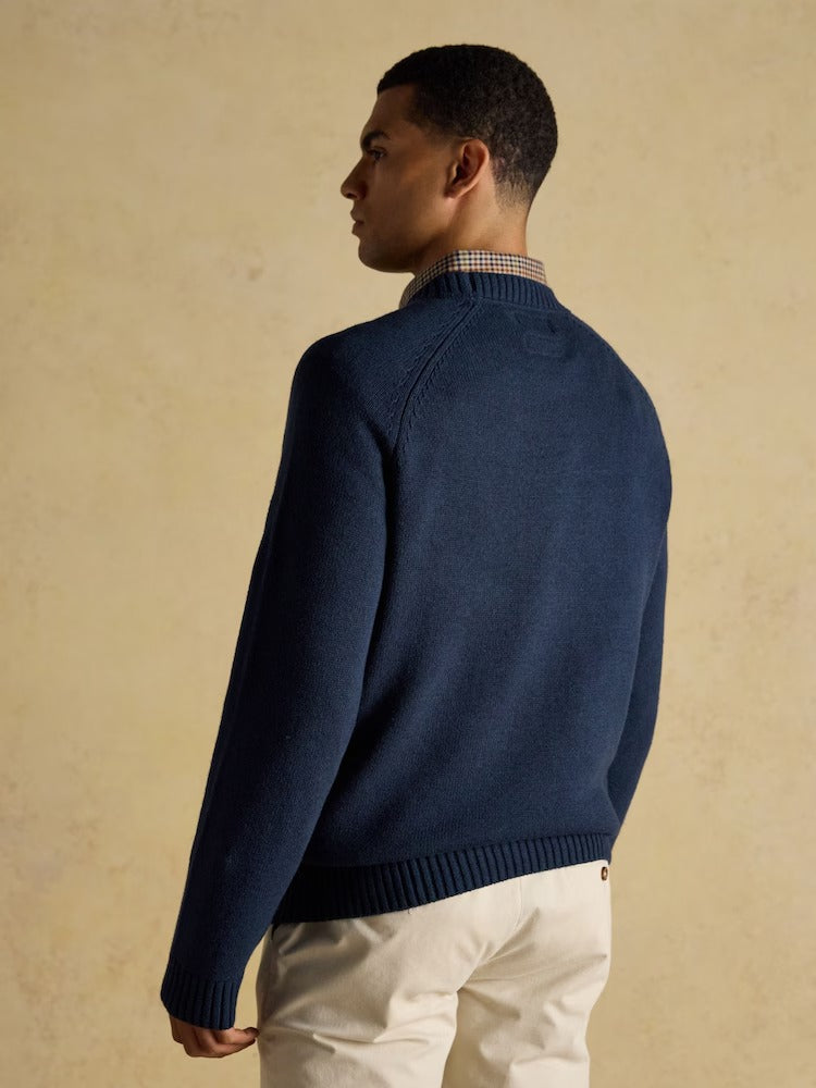 Duck Intarsia Blue Crew Neck Jumper