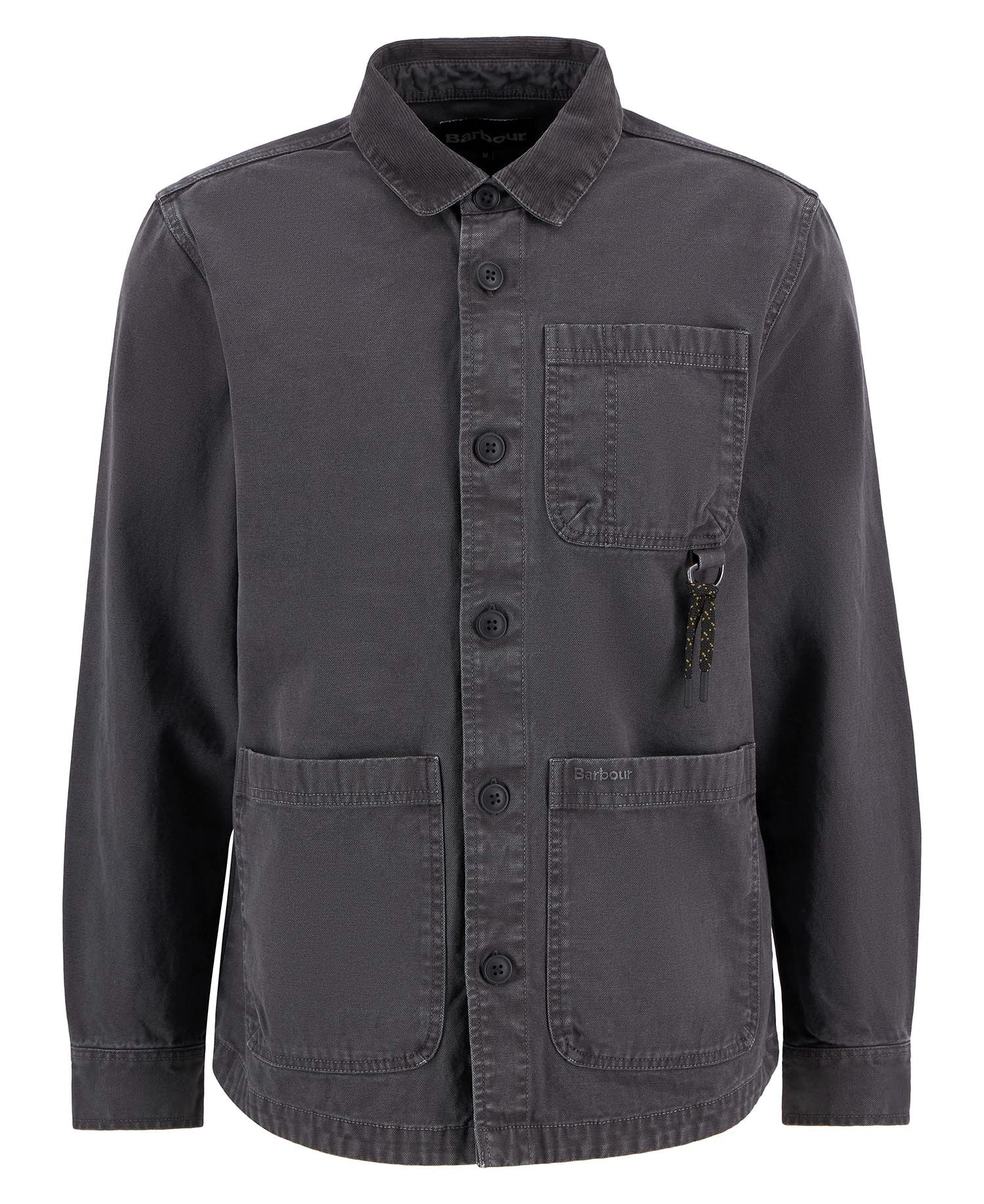Bowland Garment Dyed Overshirt - Black