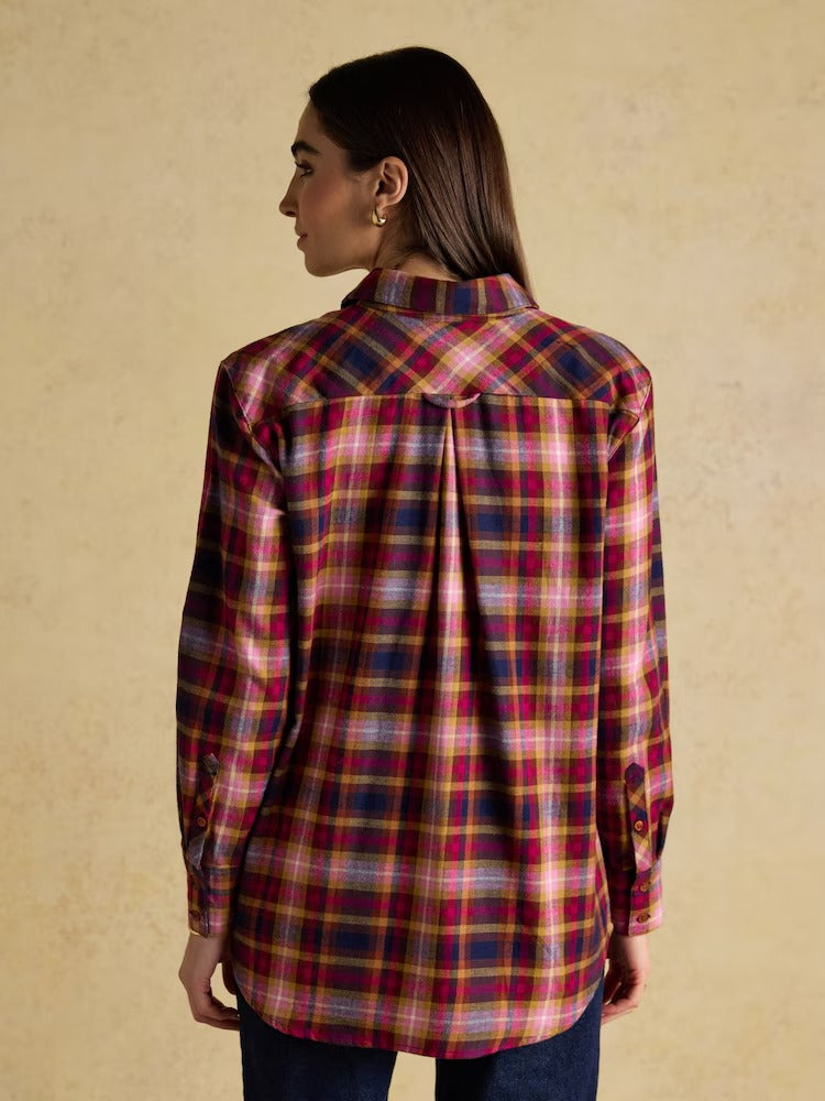 Lorena Red Check Brushed Cotton Shirt