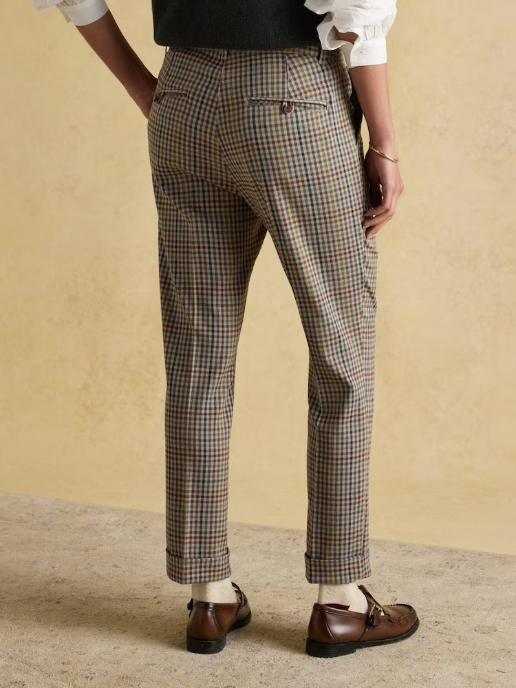 Ada Brown Elton Check Relaxed Trousers