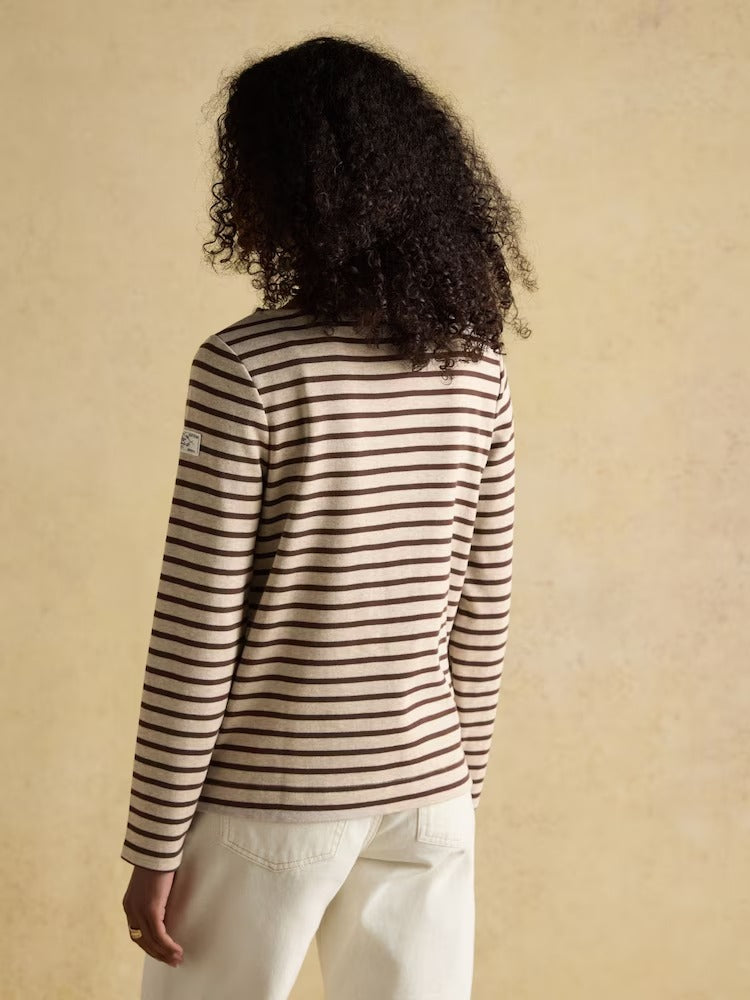 Harbour Neutral Boat Neck Breton Top