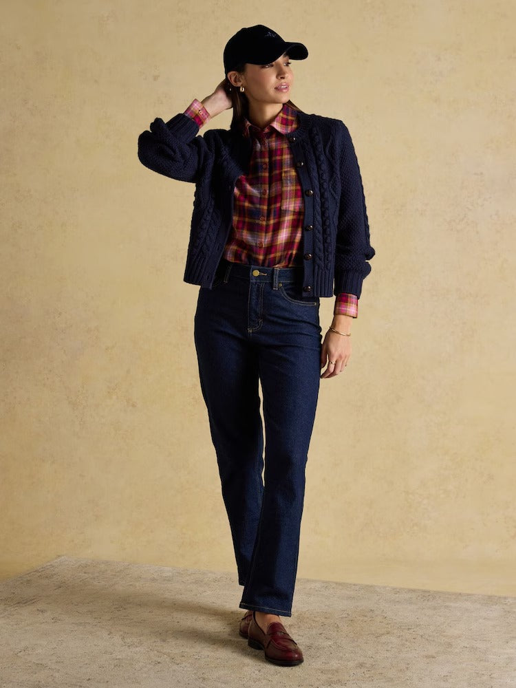 Lorena Red Check Brushed Cotton Shirt