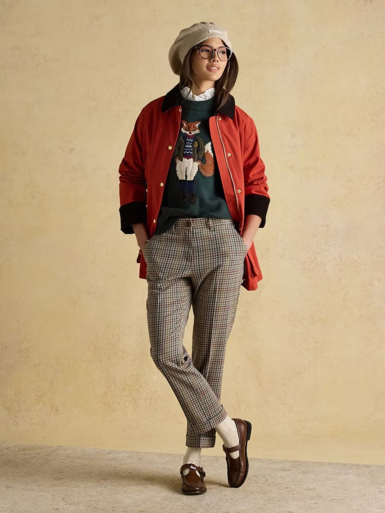 Ada Brown Elton Check Relaxed Trousers