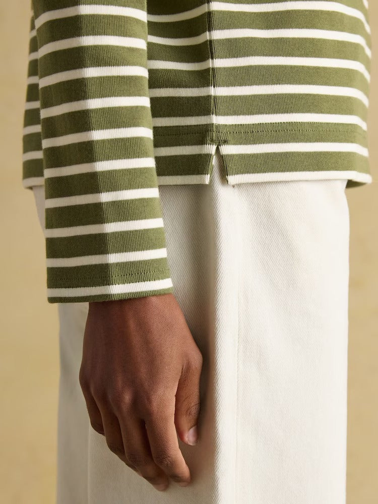 Harbour Green Boat Neck Breton Top