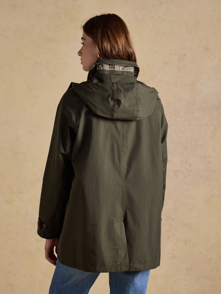 Rainmore Khaki Green Button Through Waterproof Raincoat