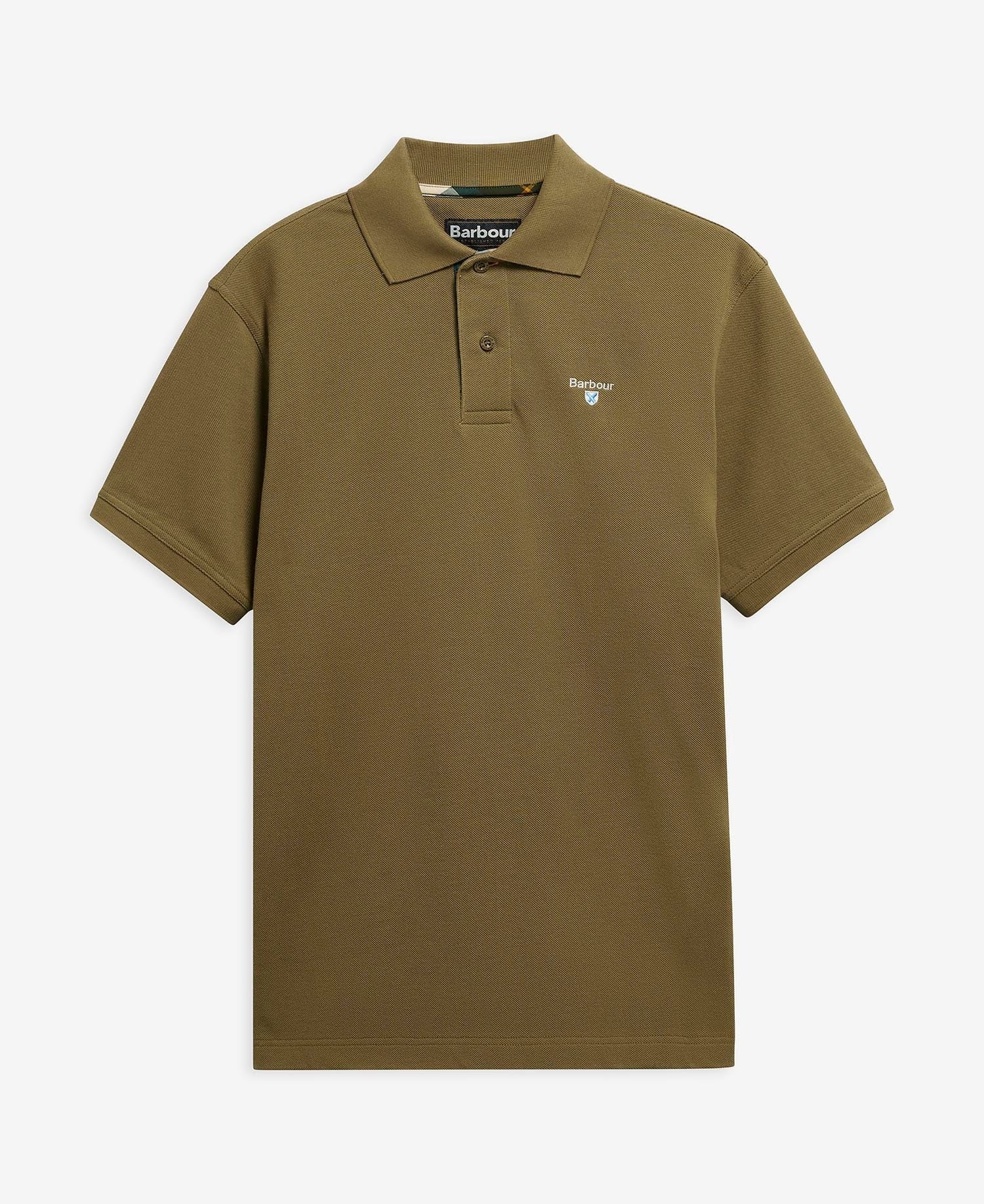 Tartan Pique Polo Shirt - Clay