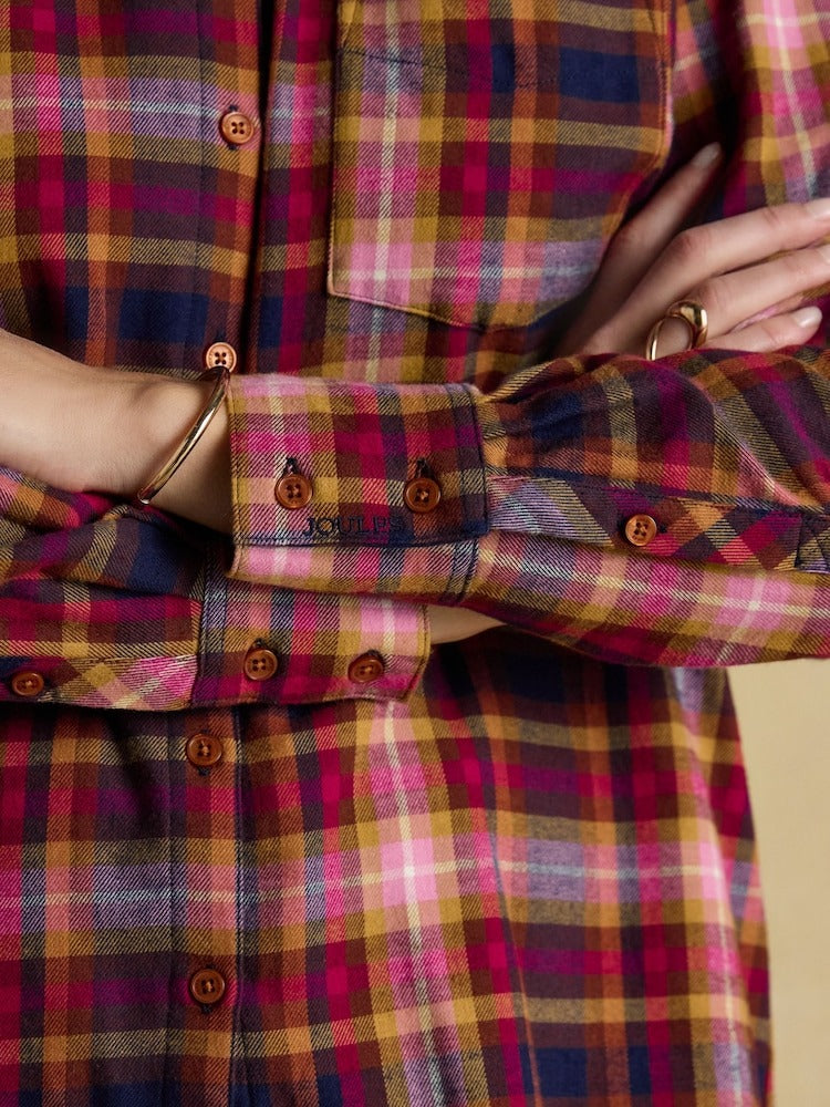 Lorena Red Check Brushed Cotton Shirt