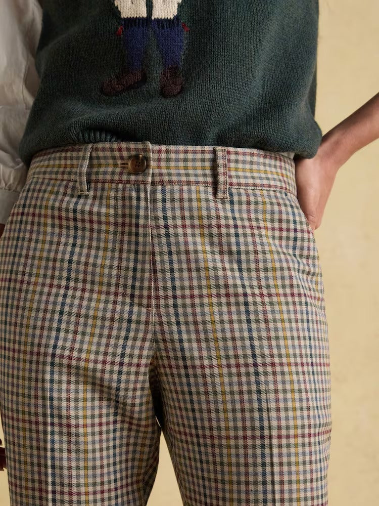 Ada Brown Elton Check Relaxed Trousers