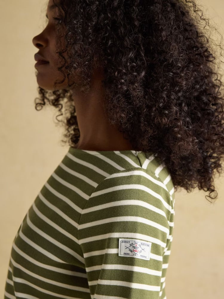 Harbour Green Boat Neck Breton Top