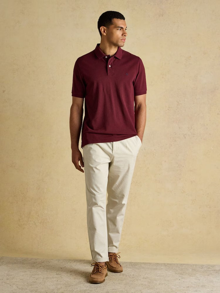 Woody Burgundy Cotton Pique Polo Shirt