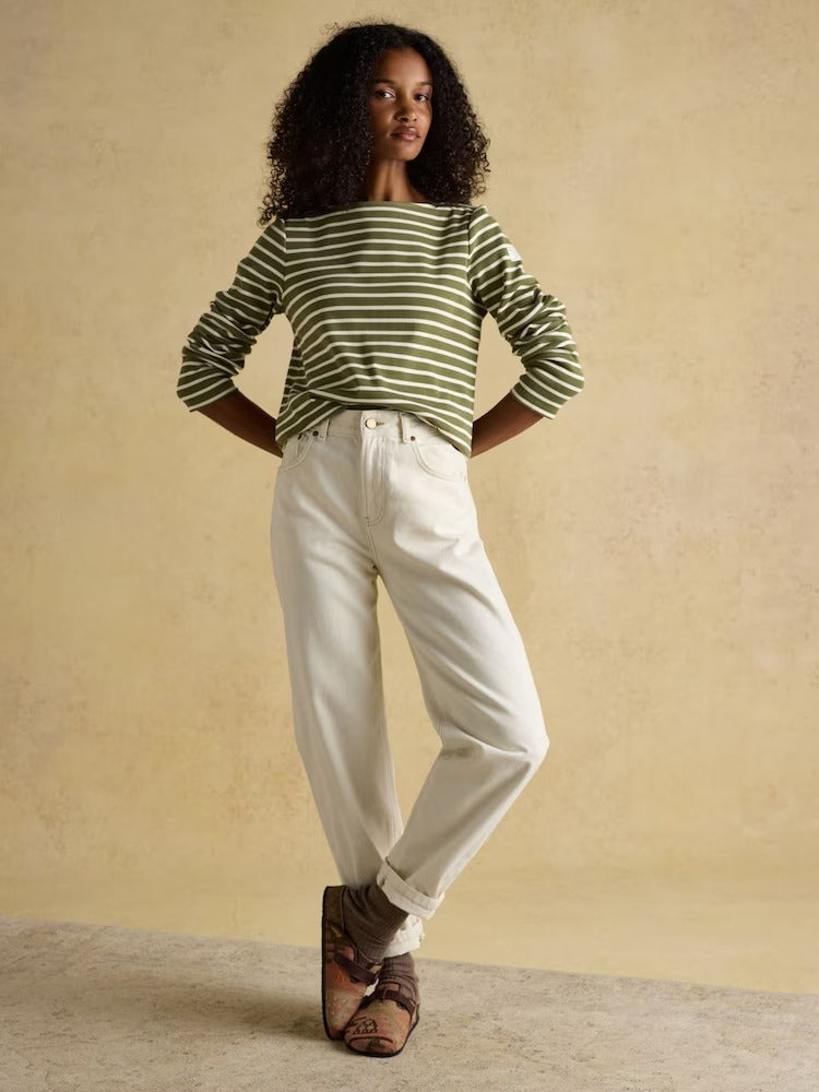 Harbour Green Boat Neck Breton Top