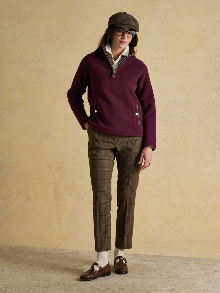 Heritage Wine Red Quarter Zip Fleece