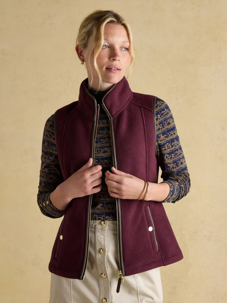 Heritage Red Regular Fleece Gilet