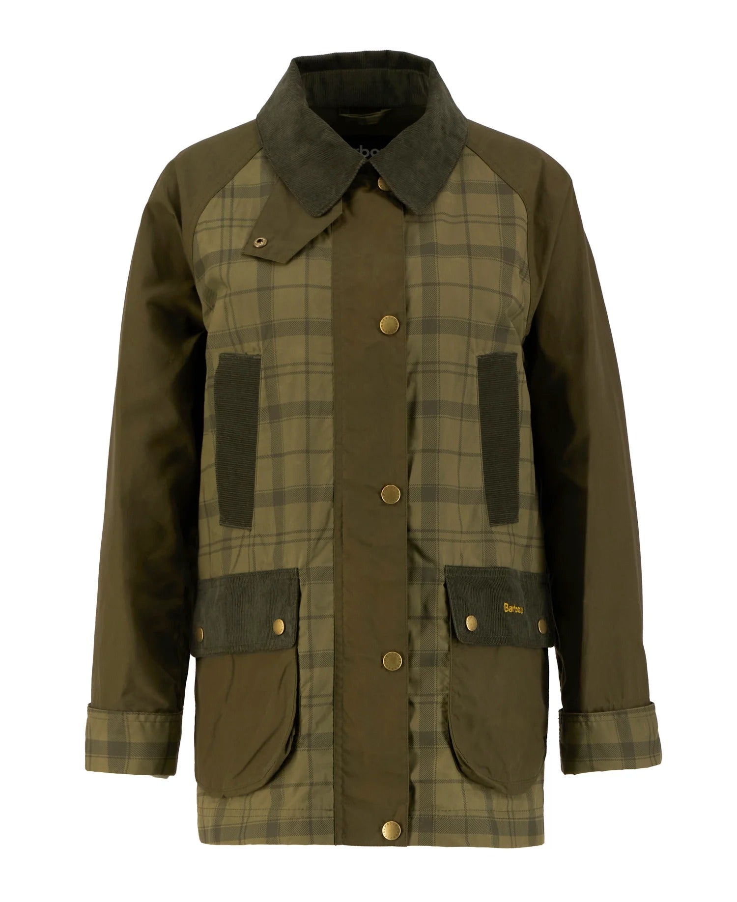 Modern Tartan Beadnell Casual Jacket - Dusky Green Tartan/Highland Olive