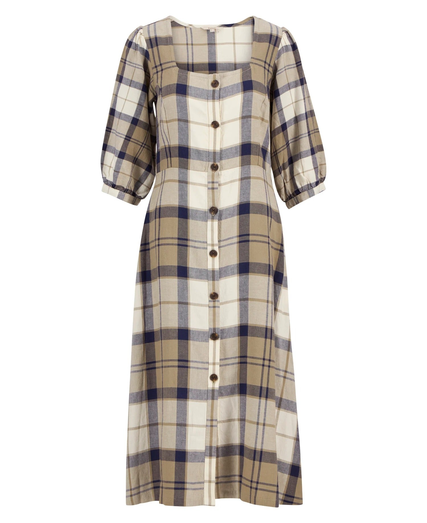 Ballina Midi Dress - Dress Navy Tartan