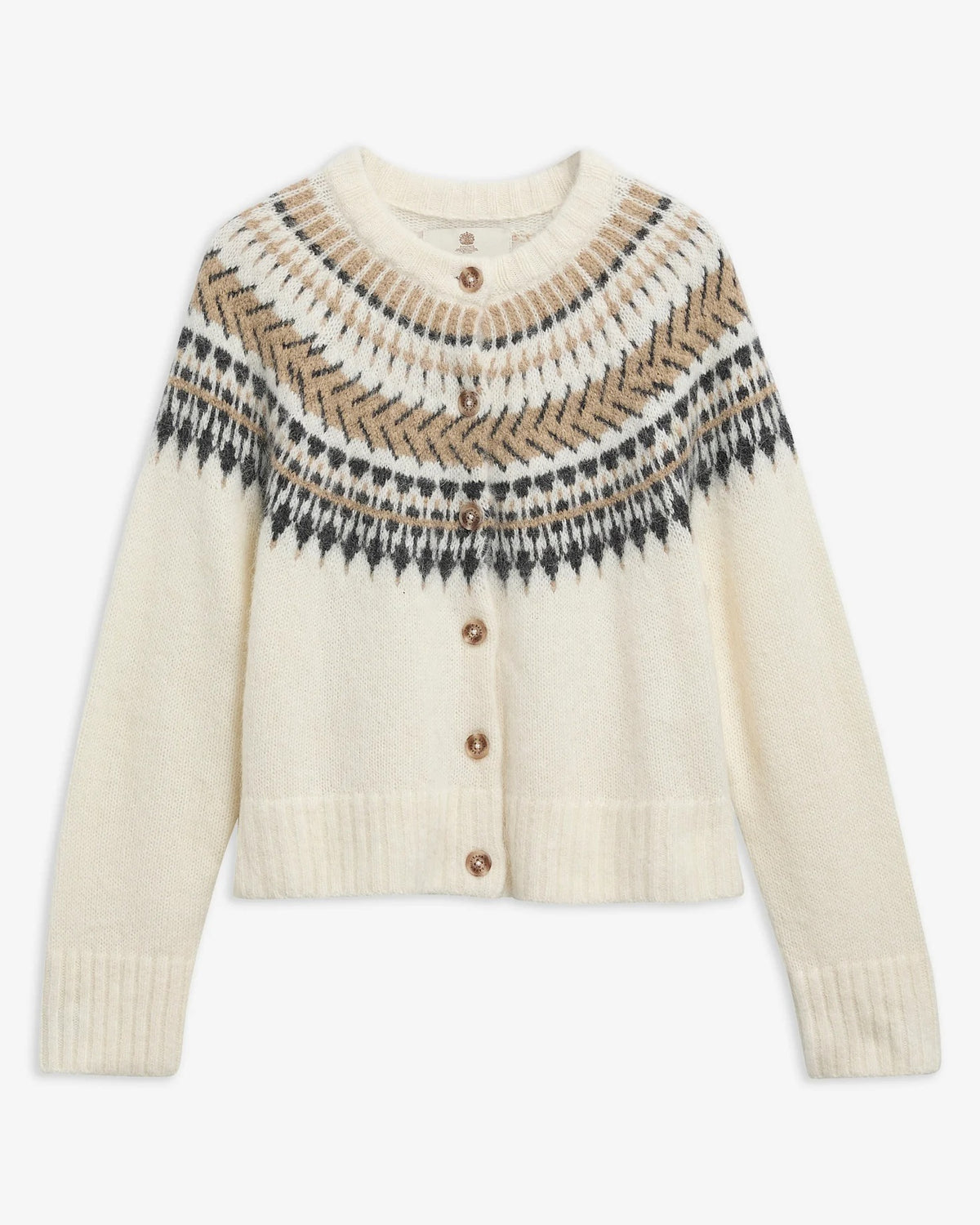 Pauline Fair Isle Cardigan - Cloud Multi