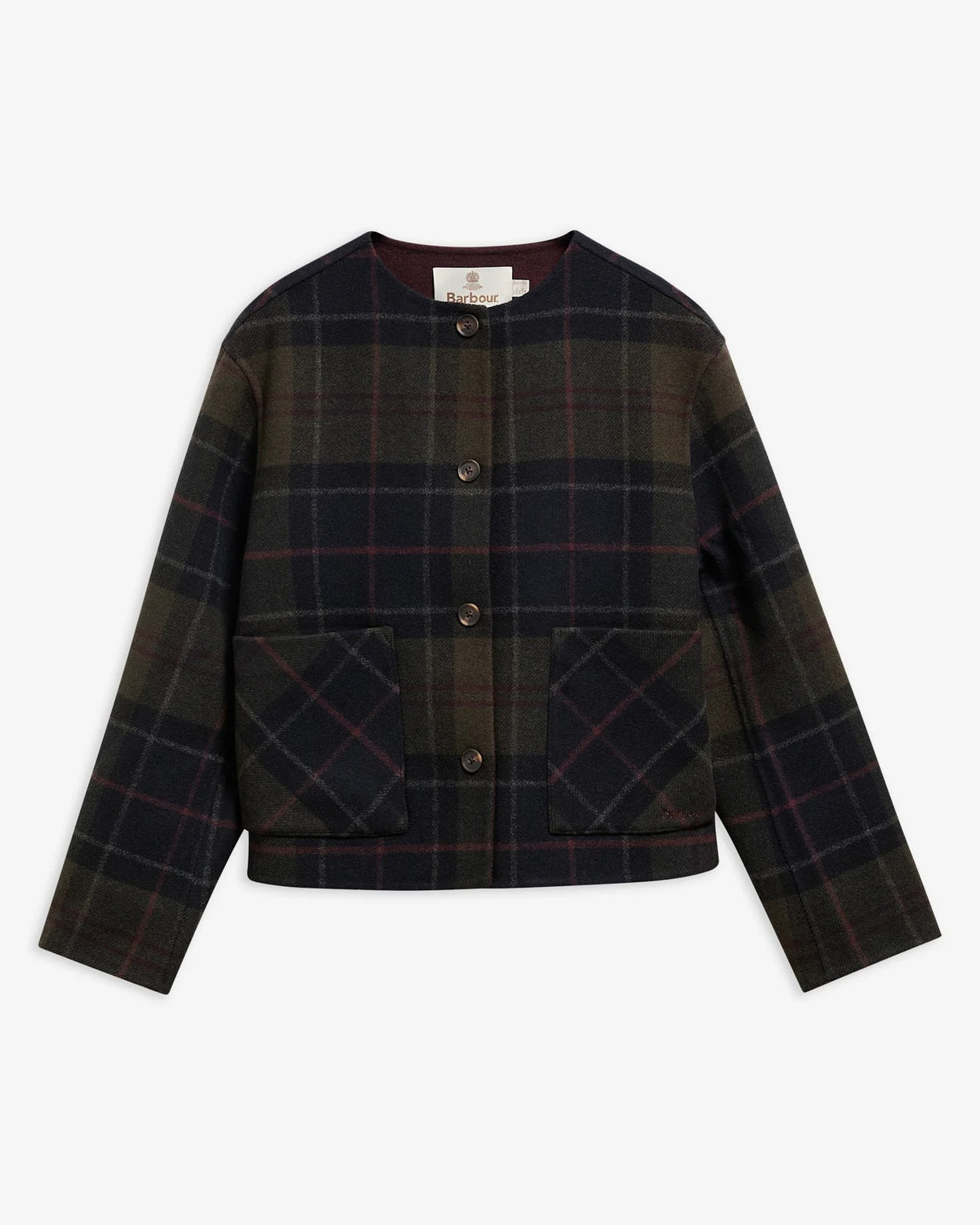 Marlow Tartan Wool Overshirt - Shadow Classic Tartan