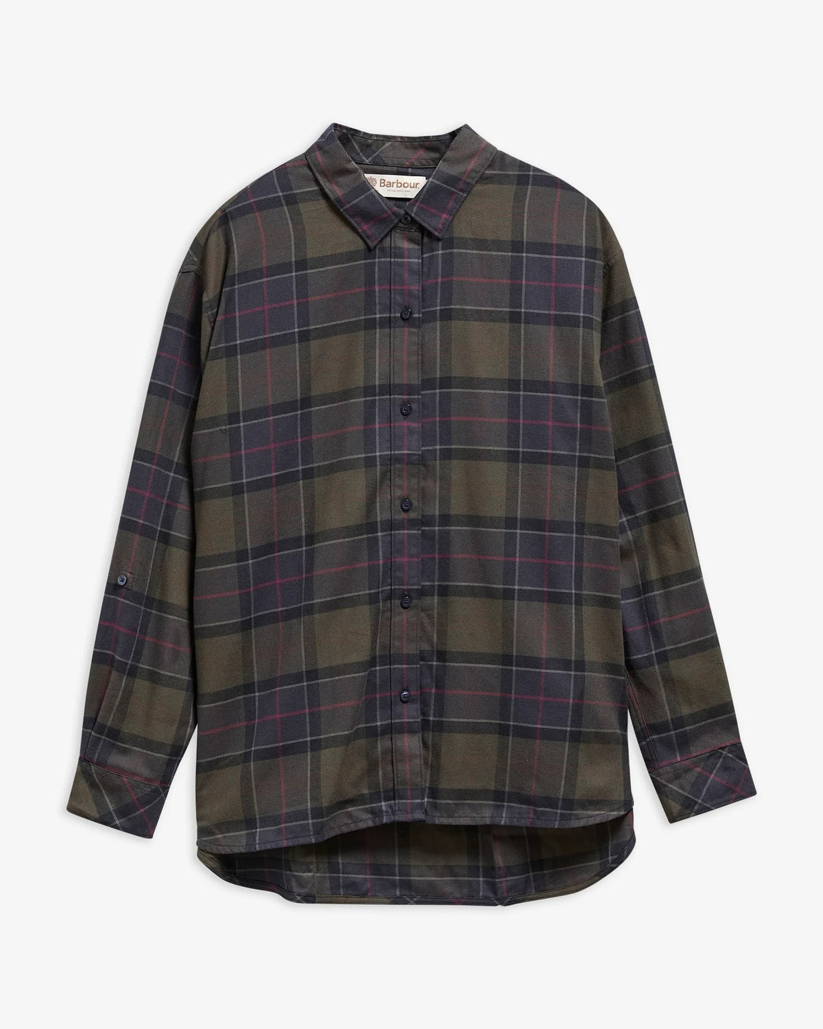 Elishaw Relaxed Long-Sleeved Shirt - Shadow Classic Tartan