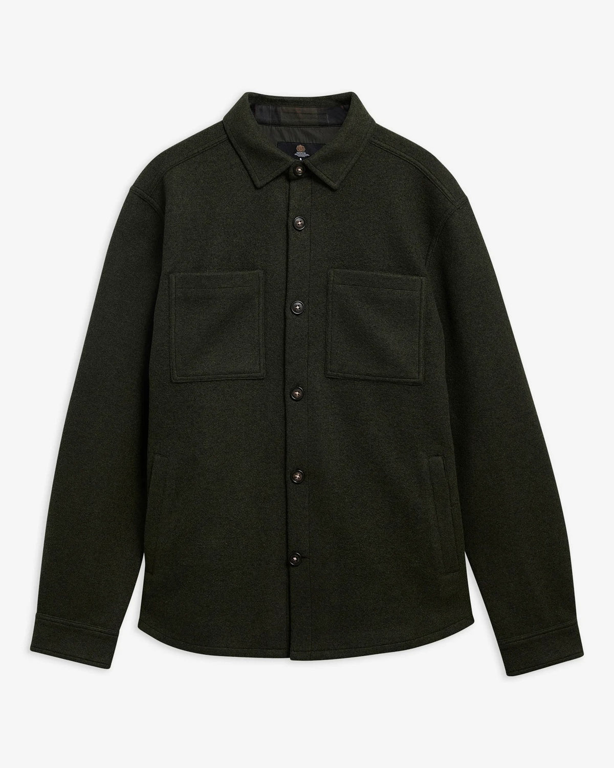 Marltown Tailored Wool-Blend Overshirt - Sage