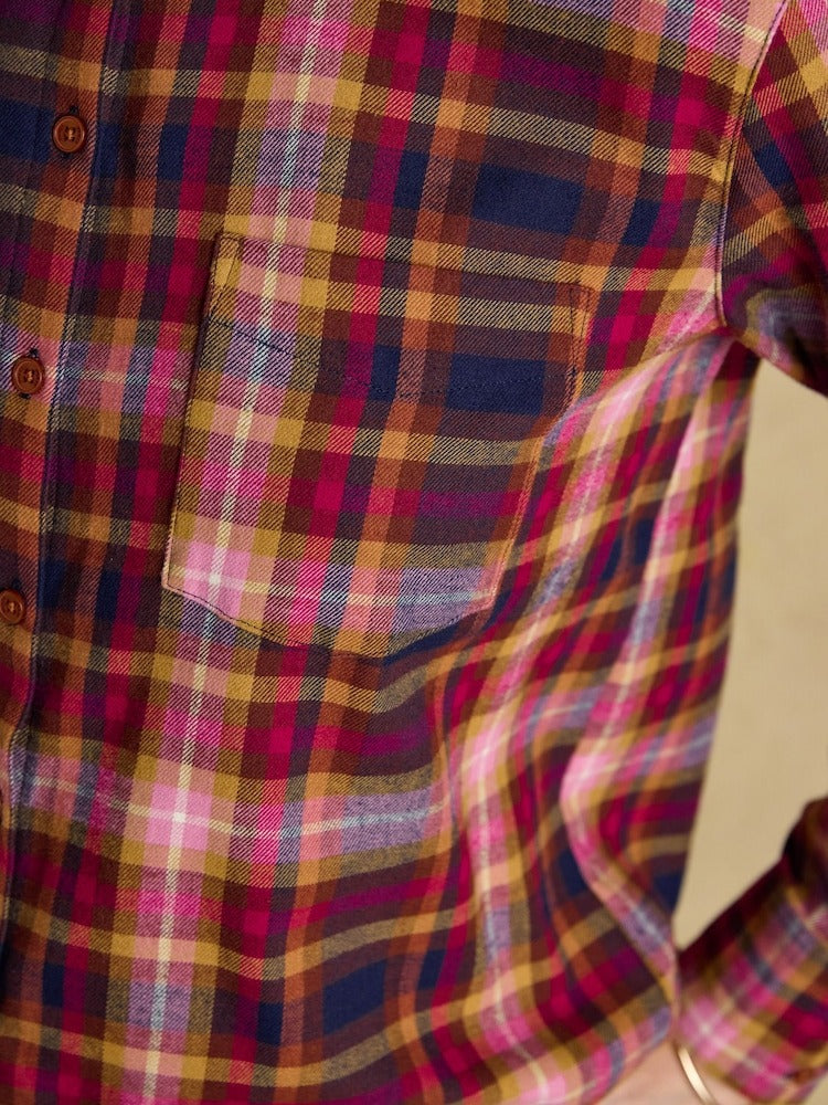 Lorena Red Check Brushed Cotton Shirt