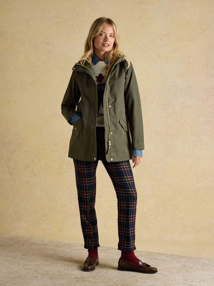 Portwell Green Waterproof Raincoat With Hood and Adjustable Waist