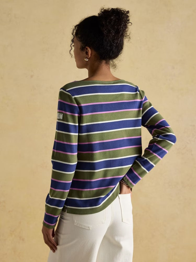 Harbour Multi Boat Neck 100% Cotton Breton Top