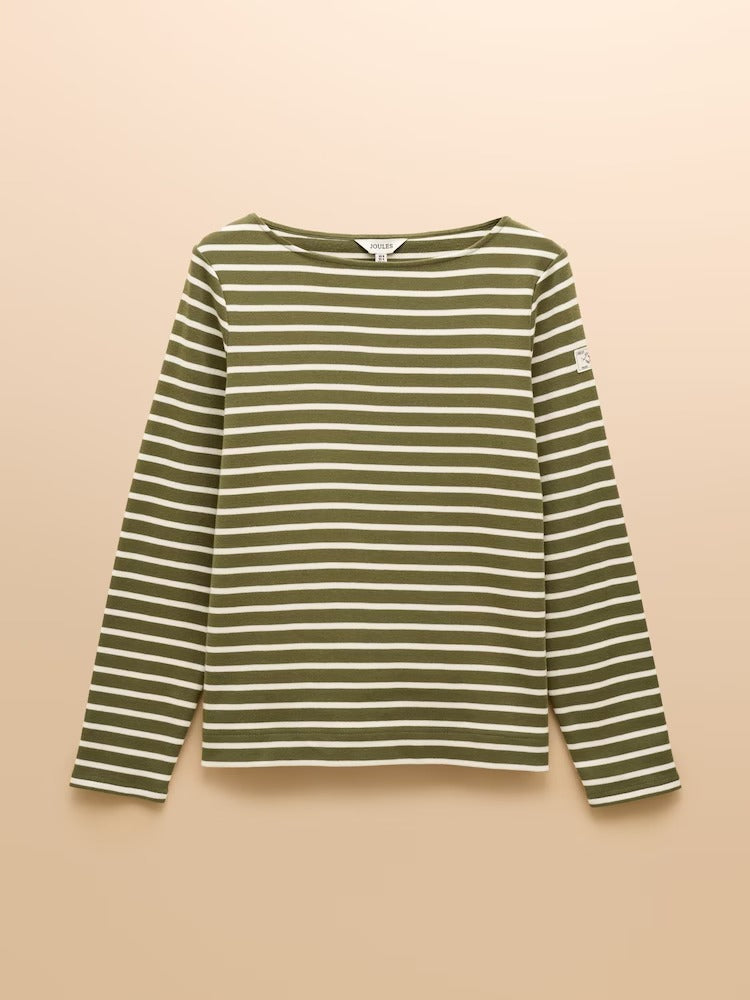 Harbour Green Boat Neck Breton Top