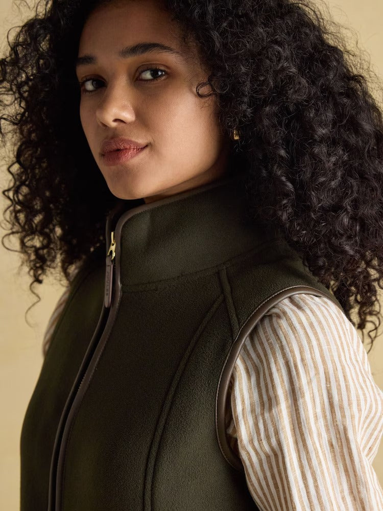 Heritage Khaki Green Regular Fleece Gilet