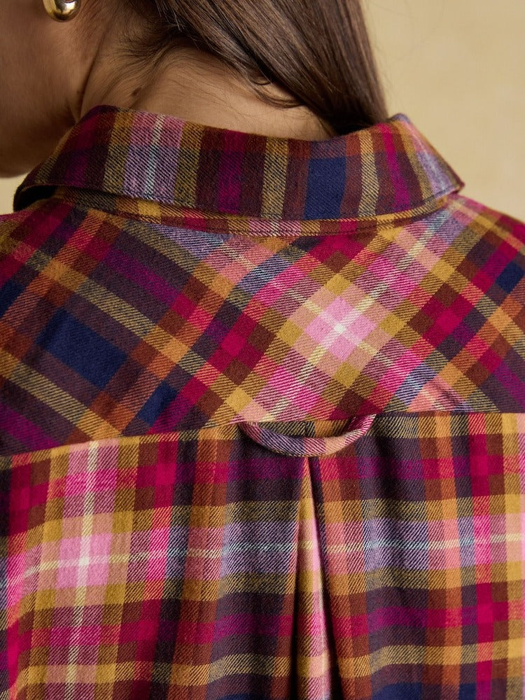 Lorena Red Check Brushed Cotton Shirt