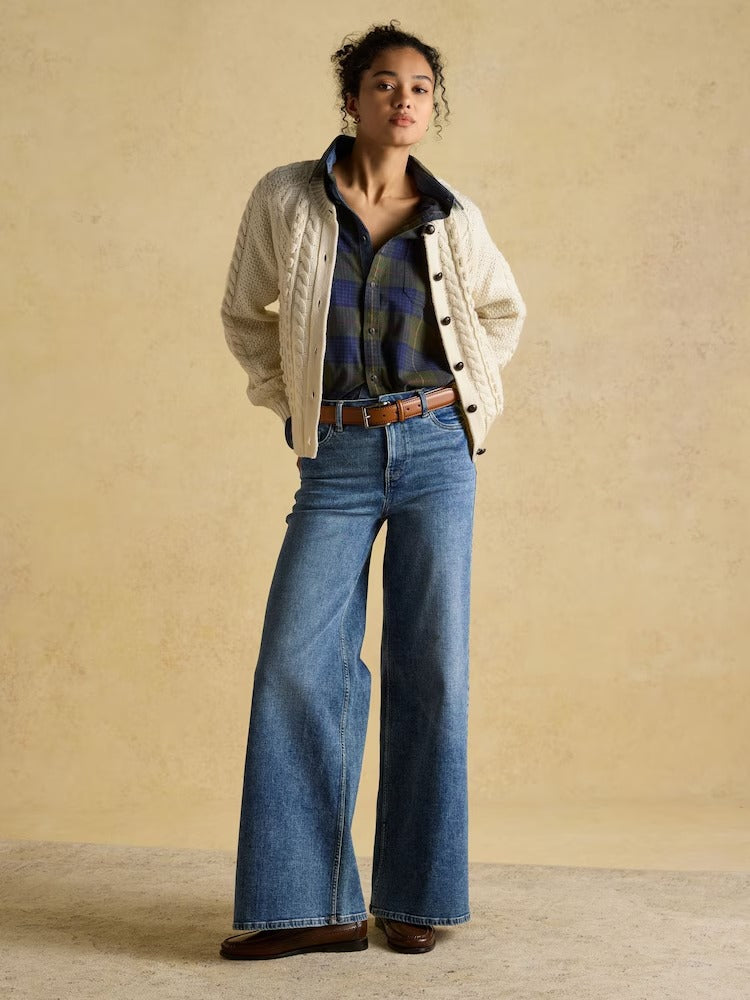 Rafferty Cream Cable Knit Cardigan